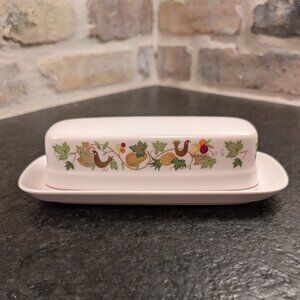 Noritake Progression Homecoming 1/4lb Covered Butter Dish Vintage Japan Retired